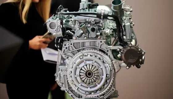 Details of engine, autosalon Brussels